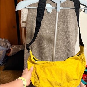 Yellow Crossbody Bag with Black Adjustable Strap Baggu